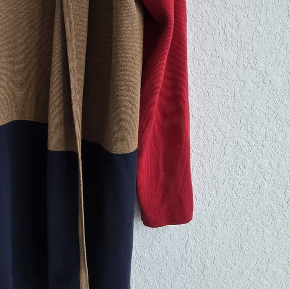 J CREW Vanessa Color Block Cardigan Sweater SZ M Open Jacket Nwot - Picture 5 of 8